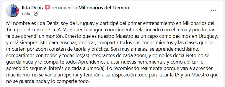 Reseña de Ilda Deniz (Uruguay) sobre el entrenamiento de IA