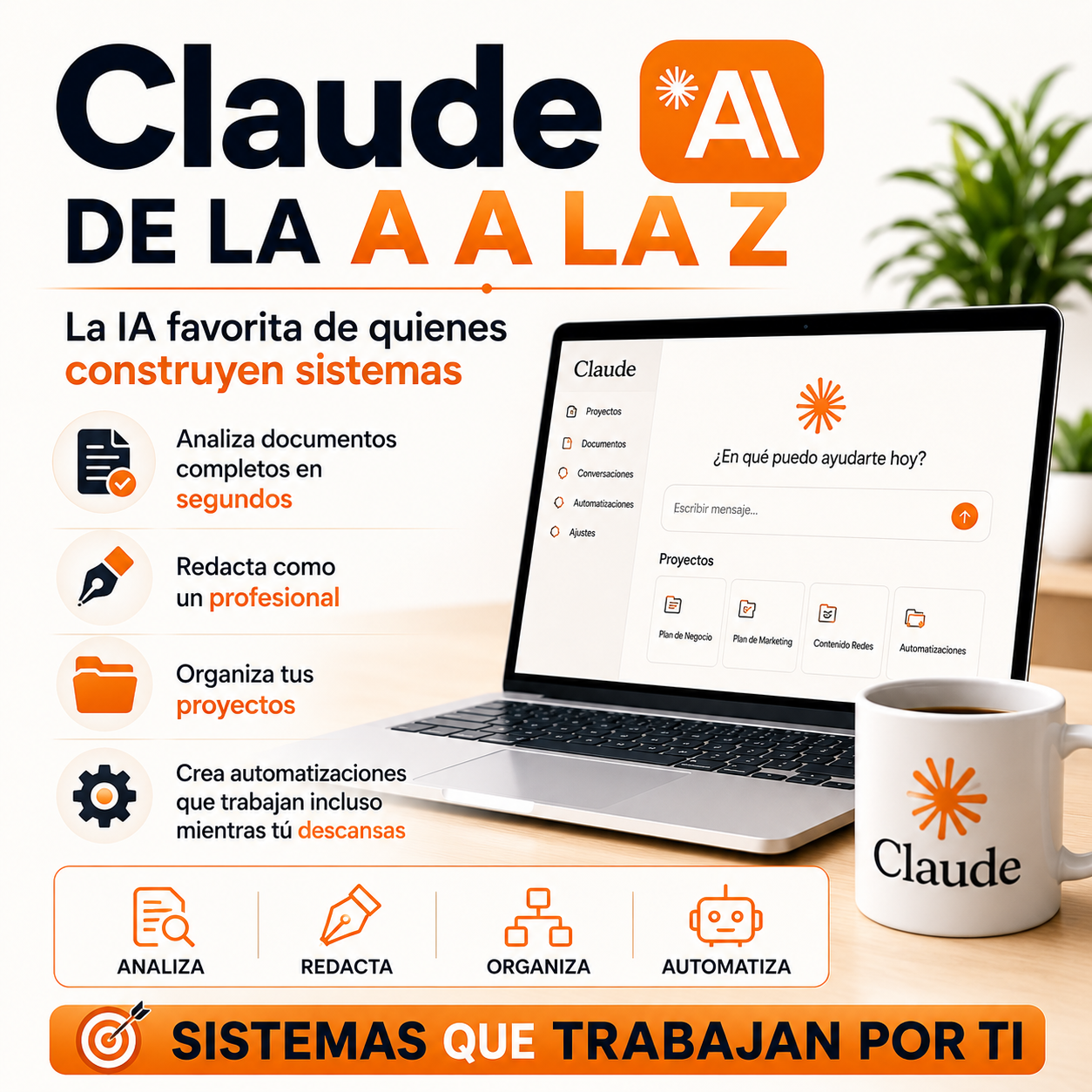 Claude de la A a la Z: analiza documentos, redacta, organiza proyectos y automatiza